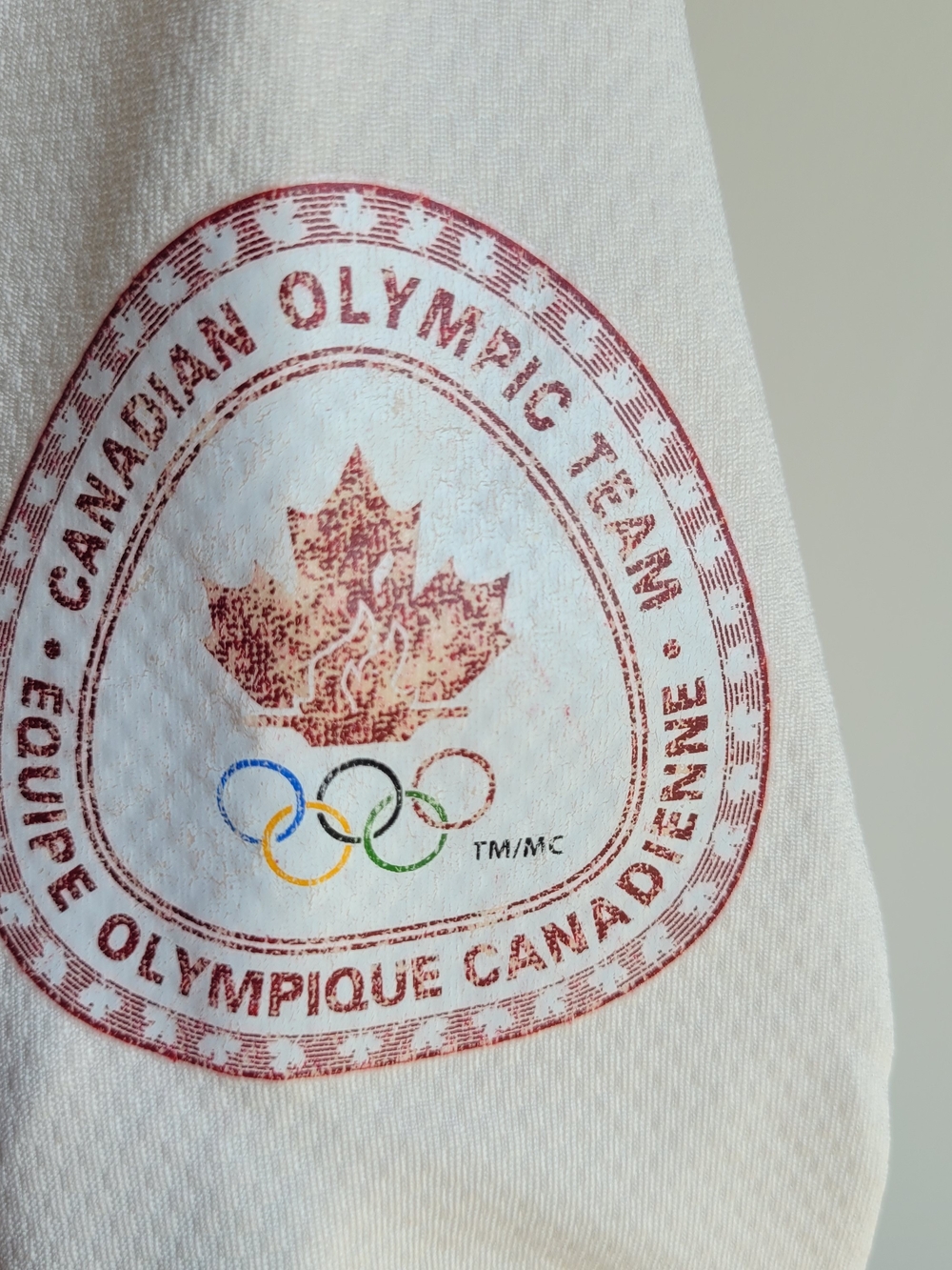 HBC Team Canada Olympic 2006 Quarter Zip Pullover Large Red White Jacket Top - Picture 5 of 6